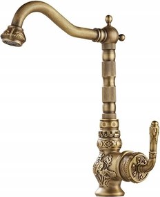 Mosdó Csaptelep Szálcsiszolt Arany Retro Minták