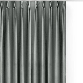 Filumi Sima flexibilis velúr függöny étkezőbe Világosszürke 530x225