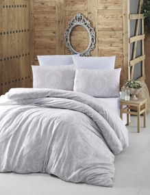 Elegante szürke pamut lepedők TiaHome - 1x Párna 90x70cm, 1x Paplan 140x200cm