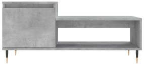 Betonszürke szerelt fa dohányzóasztal 100 x 50 x 45 cm