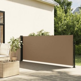 tópszínű behúzható oldalsó napellenző 140 x 500 cm