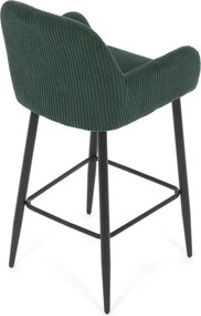 Barová židle, zelená, látka,AUB-V4009 GRN6