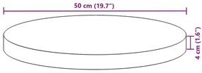 kerek tömör akácfa asztallap Ø50 x 4 cm