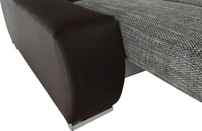 Sarokülőgarnitúra, barna/szürkésbarna melír, TRAMP