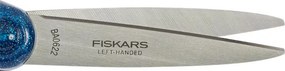 Olló, iskolai, 18 cm, balkezes, FISKARS, csillámos kék (IF1067862)