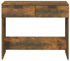füstös tölgyszínű szerelt fa tálalóasztal 90 x 36 x 75 cm
