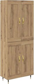vidaXL Magasfiú Artisan tölgy 69,5 x 34 x 90 cm Faanyag