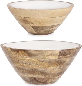 Fehér fa tál szett 2 db-os ø 30,5 cm Knossos – Yes Everyday