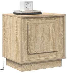 Éjjeli szekrények LED világítással 2 db Sonoma tölgy 44x34,5x45 cm
