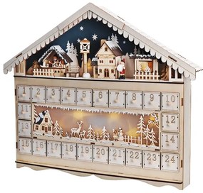 Brilagi LED adventi naptár LED/2xAA fenyő mintával