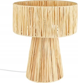 Asztali lámpa rafia 34cm bézs Orane