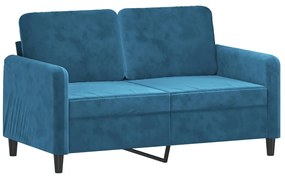 2 részes kék bársony ülőgarnitúra