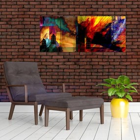 Kép - A város színes absztrakciója (120x50 cm)