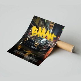 Poszter Bmw E30 M3 Autó-Motor 20x30 cm Ajándék ötlet