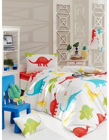 Fehér egyszemélyes gyerek ágyneműhuzat 140x200 cm Dinazorus – Mijolnir
