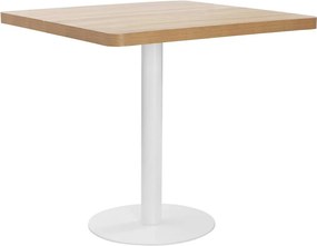 vidaXL világosbarna MDF bisztróasztal 80 x 80 cm