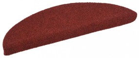 15 db piros öntapadós lépcsőszőnyeg 56x17x3 cm