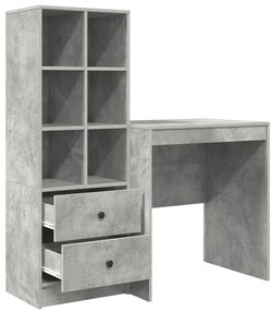 Tárolós Íróasztal Betongrey Forgácslap