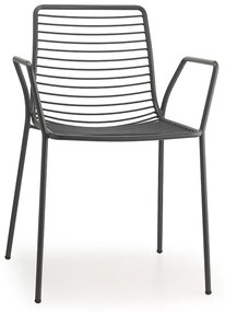 SC Summer kényelmes, erős kültéri karfás fém szék többféle színben