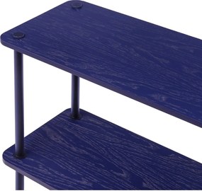 Kék polcos állvány tölgyfa dekorral 80x54,5x35 cm Teidi – noo.ma
