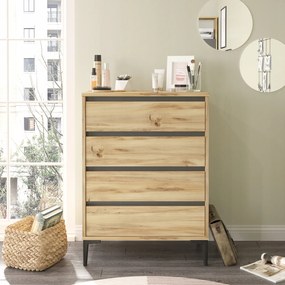 Houseland Niko komód, Wotan tölgy/antracit szürke