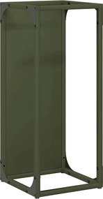 vidaXL olívazöld hidegen hengerelt acél tűzifatároló 25x25x60 cm