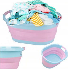 Szennyestartó Kosár Összecsukható Szilikon Rózsaszín