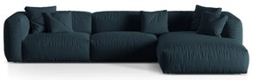Sötétkék moduláris sarokkanapé (jobb oldali) Martina – Micadoni Home