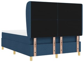 Boxspring Ágy Mattal - Kék - 140x200 cm - Szövet