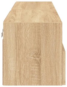 2 db sonoma tölgy színű szerelt fa fali TV-szekrény 60x30x30 cm