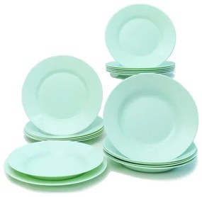 Luminarc PLUMI üveg étkészlet 18 részes 6 személyes zöld