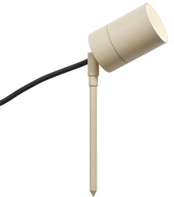 Krémszínű leszúrható spotlámpa GU10 50mm állítható IP44 kábellel és dugóval - Solo