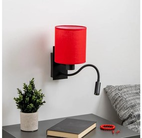 Brilagi - LED Fali lámpa NUBILA 1xE27/25W/230V + LED/3W fekete/piros