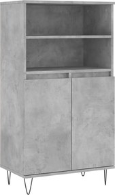 vidaXL betonszürke szerelt fa magasszekrény 60 x 36 x 110 cm