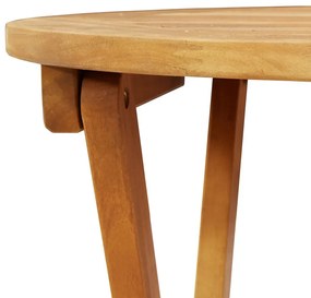 Összecsukható Kerti Asztal Kerek Ø60x72 cm Tömör Akácfa