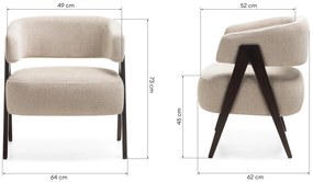 Bézs design fotel MIZU