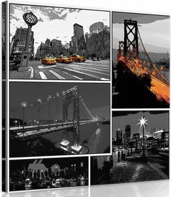 Vászonkép 40x40 Washington híd ipari kép loft stílusú nappaliba