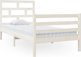 vidaXL fehér tömör fa ágykeret 90 x 200 cm