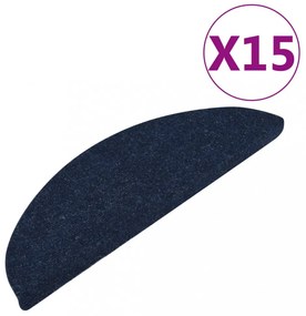 15 db kék öntapadó lépcsőszőnyeg 56x17x3 cm