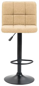 Szövet borítású bárszék, 2 db, bézs