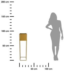 Virágállvány 90x24 cm arany színben