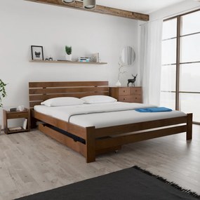 PARIS magasított ágy 180x200 cm, tölgyfa Ágyrács: Lamellás ágyrács, Matrac: Deluxe 10 cm matrac