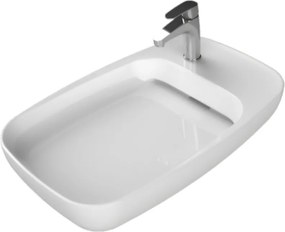CeraStyle NEW NOVA - PULTRA ültethető - Top Counter - mosdó rejtett leeresztővel - 70 x 42 cm