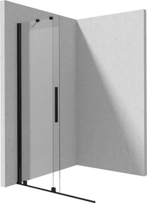 Prizma csúsztatható walk-in zuhanyfal_80x195, fekete