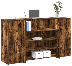 vidaXL recepciós pult füstös tölgy 180x50x103,5 cm szerelt fa