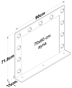Ella White dekoratív tükör