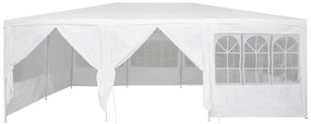 Parti Pavilon 10 Oldalfallal - Fehér 6x4 m PE