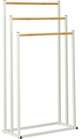 Fém törülközőtartó Bambus 45 × 23 × 85 cm, fehér