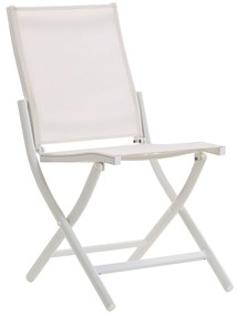 Fehér Kétszemélyes Összecsukható Alumínium Balkon Szett CAORLE Beliani