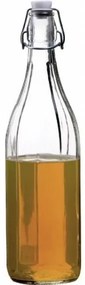 Üvegpalack klipszes záródással, 1 l, 6 db, 1 l